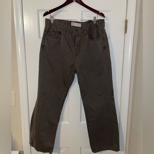 Vintage Perry Ellis cotton chino pants dark grey 36x30 distressed